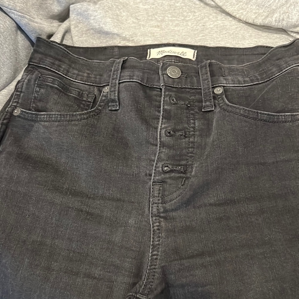 Madewell Button Fly Black Denim jeans